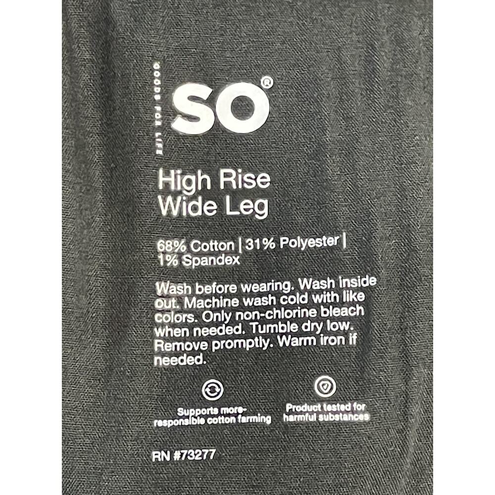 SO Jeans Womens 18 Plus Black High Rise Wide Leg Superstretch Black Wash Denim - Picture 12 of 13